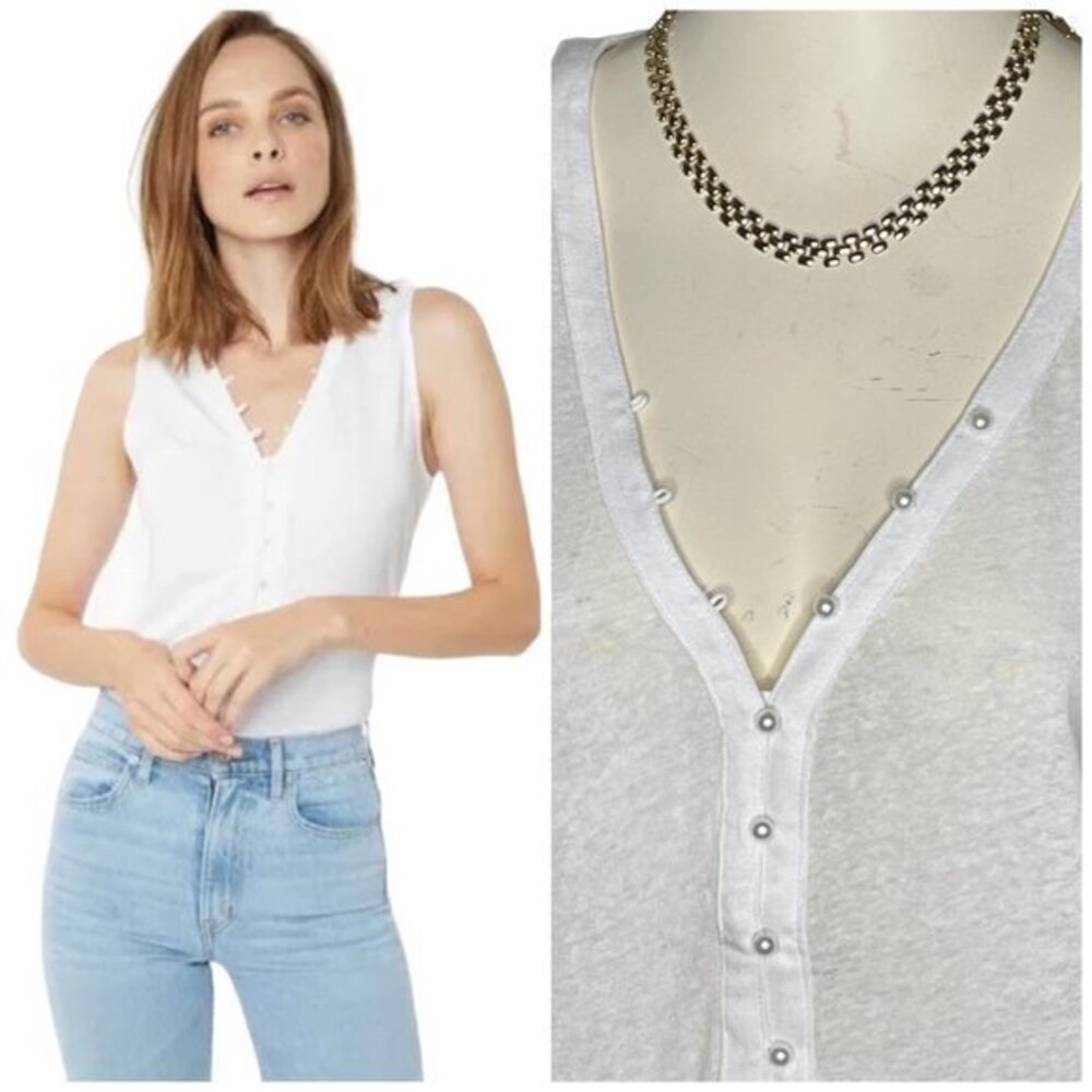Generation Love Logan Pearl Sleeveless Top Size L White